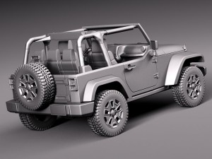 Jeep Wrangler Willis Wheeler 2014 Modelo 3D