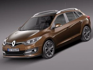 Renault Megane Estate 2014 3D Model