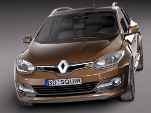 Renault Megane Estate 2014 3D Model