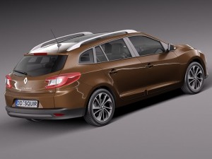 Renault Megane Estate 2014 3D Model