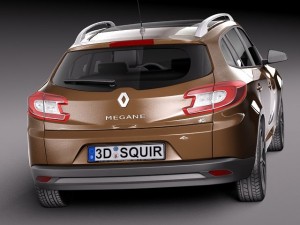 Renault Megane Estate 2014 3D Model