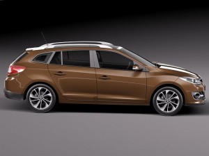 Renault Megane Estate 2014 3D Model