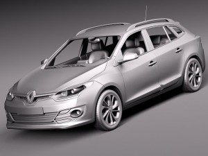 Renault Megane Estate 2014 3D Model