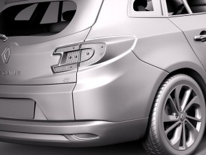 Renault Megane Estate 2014 3D Model