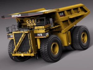 Camion da trasporto Cat 797b Modello 3D