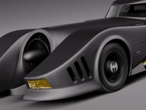 Batmobile 1989 Jet Car 3D Model