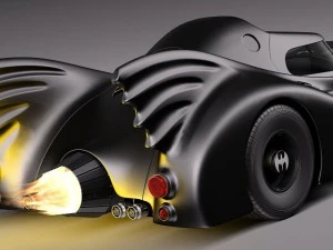 Batmobile 1989 Jet Car 3D Model