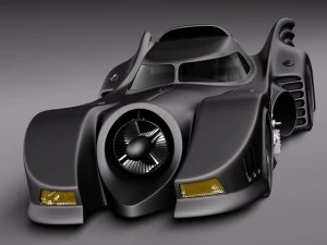 Batmobile 1989 Jet Car 3D Model