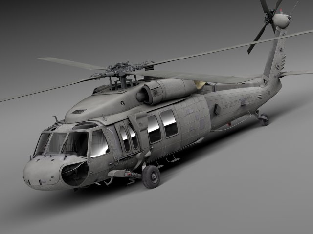 Sikorsky UH-60a Black Hawk 3Dモデル in ヘリコプター 3DExport