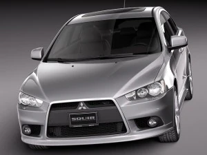 Mitsubishi Lancer GT 2008-2014 3D Model