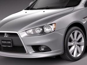Mitsubishi Lancer GT 2008-2014 3D Model