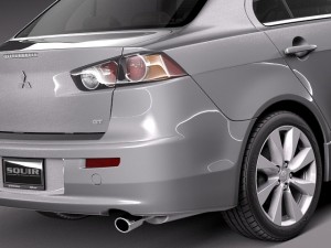 Mitsubishi Lancer GT 2008-2014 3D Model