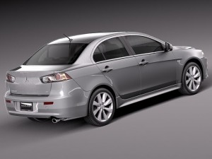 Mitsubishi Lancer GT 2008-2014 3D Model