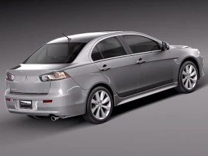 Mitsubishi Lancer GT 2008-2014 3D Model