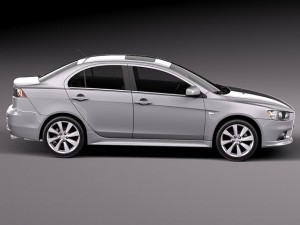 Mitsubishi Lancer GT 2008-2014 3D Model