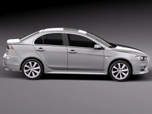 Mitsubishi Lancer GT 2008-2014 3D Model