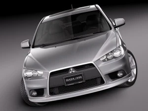 Mitsubishi Lancer GT 2008-2014 3D Model