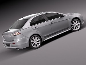 Mitsubishi Lancer GT 2008-2014 3D Model
