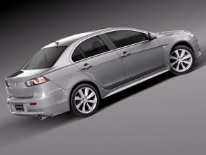 Mitsubishi Lancer GT 2008-2014 3D Model