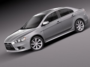 Mitsubishi Lancer GT 2008-2014 3D Model