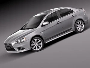 Mitsubishi Lancer GT 2008-2014 3D Model
