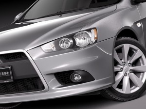Mitsubishi Lancer GT 2008-2014 3D Model