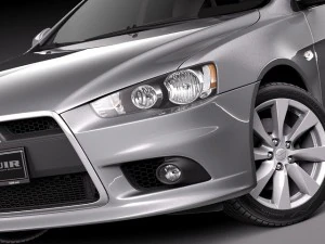 Mitsubishi Lancer GT 2008-2014 3D Model