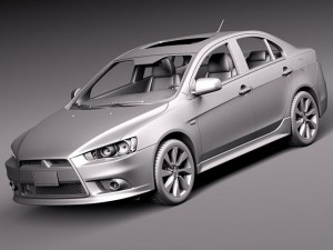 Mitsubishi Lancer GT 2008-2014 3D Model