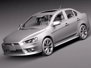 Mitsubishi Lancer GT 2008-2014 3D Model