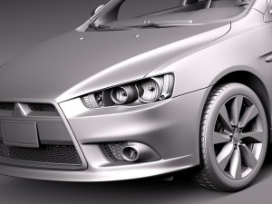Mitsubishi Lancer GT 2008-2014 3D Model