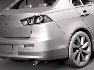 Mitsubishi Lancer GT 2008-2014 3D Model