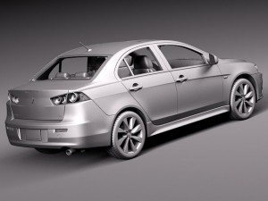 Mitsubishi Lancer GT 2008-2014 3D Model
