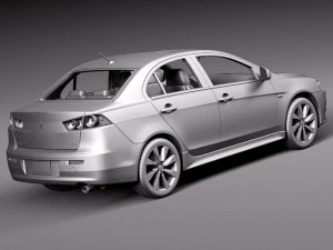 Mitsubishi Lancer GT 2008-2014 3D Model