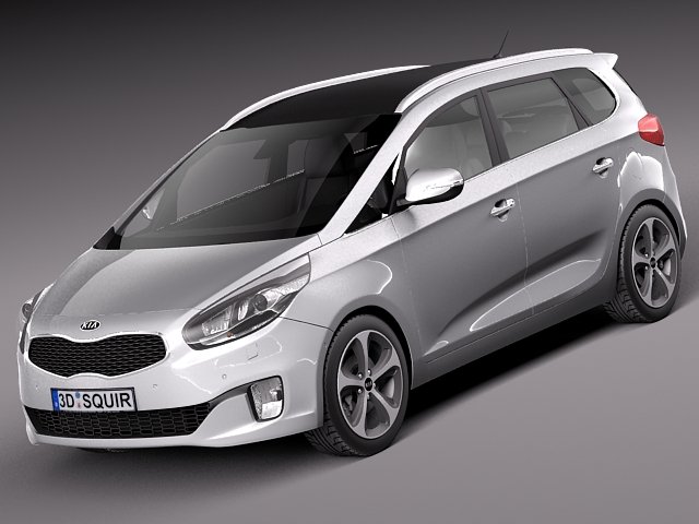 Kia Carens 2014 3D 模型 .c4d .max .obj .3ds .fbx .stl .blend 