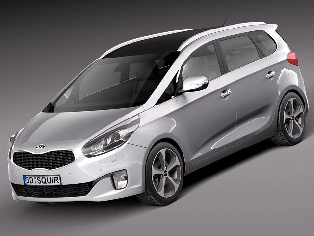 Kia Carens 2014 3D Model .c4d .max .obj .3ds .fbx .stl .blend 