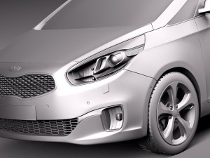Kia Carens 2014 3D 模型