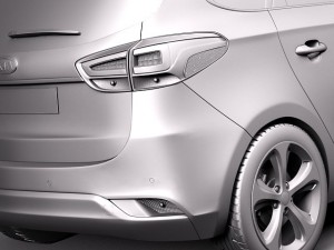 Kia Carens 2014 3D 模型