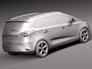 Kia Carens 2014 3D 模型