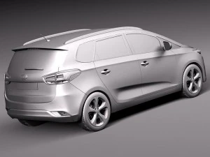 Kia Carens 2014 3D Model