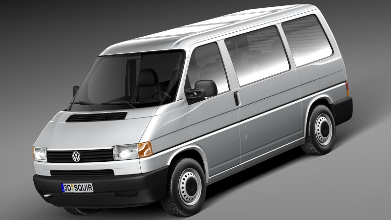 Volkswagen T4 Multivan Eurovan 1990-2003 3D 模型 .c4d .max .obj .3ds .fbx .stl .blend 