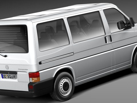 Volkswagen T4 Multivan Eurovan 1990-2003 3D 模型