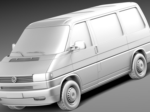 Volkswagen T4 Multivan Eurovan 1990-2003 3D 模型
