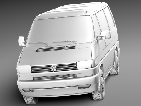 Volkswagen T4 Multivan Eurovan 1990-2003 3D 模型