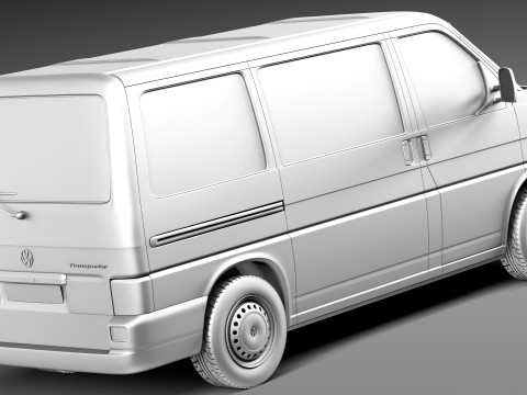 Volkswagen T4 Multivan Eurovan 1990-2003 3D 模型