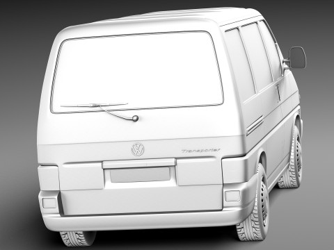 Volkswagen T4 Multivan Eurovan 1990-2003 3D 模型