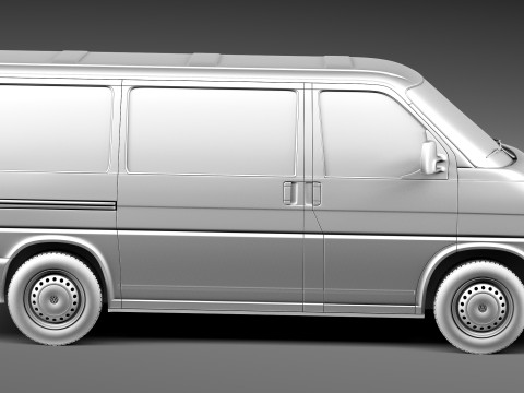 Volkswagen T4 Multivan Eurovan 1990-2003 3D 模型