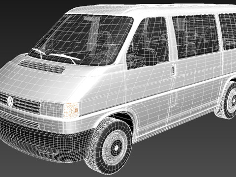 Volkswagen T4 Multivan Eurovan 1990-2003 3D 模型