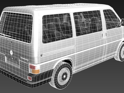 Volkswagen T4 Multivan Eurovan 1990-2003 3D 模型