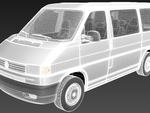 Volkswagen T4 Multivan Eurovan 1990-2003 3D 模型