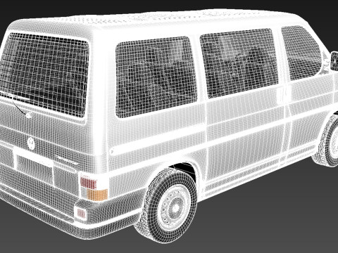 Volkswagen T4 Multivan Eurovan 1990-2003 3D 模型
